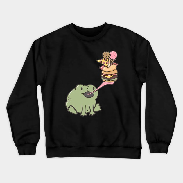 Hungry Frog Crewneck Sweatshirt by MedleyDesigns67